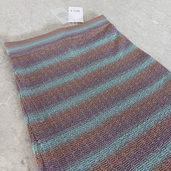 MISA Luca skirt in lavender - size XS - shimmer knit skirt - Picture 5 of 17